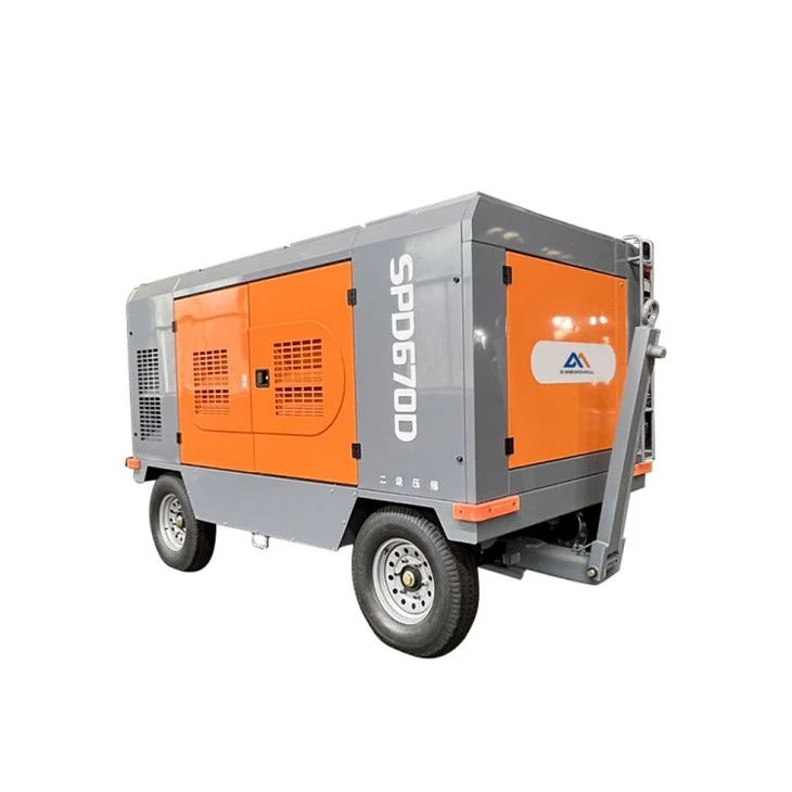 Portable Diesel-kondwi Twin-vis Rotary Screw Air Compressor