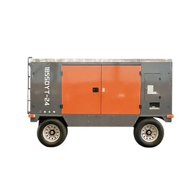 Elektrik dyezèl pòtab segondè presyon 24 bar de etap vis lè COMPRESSOR
